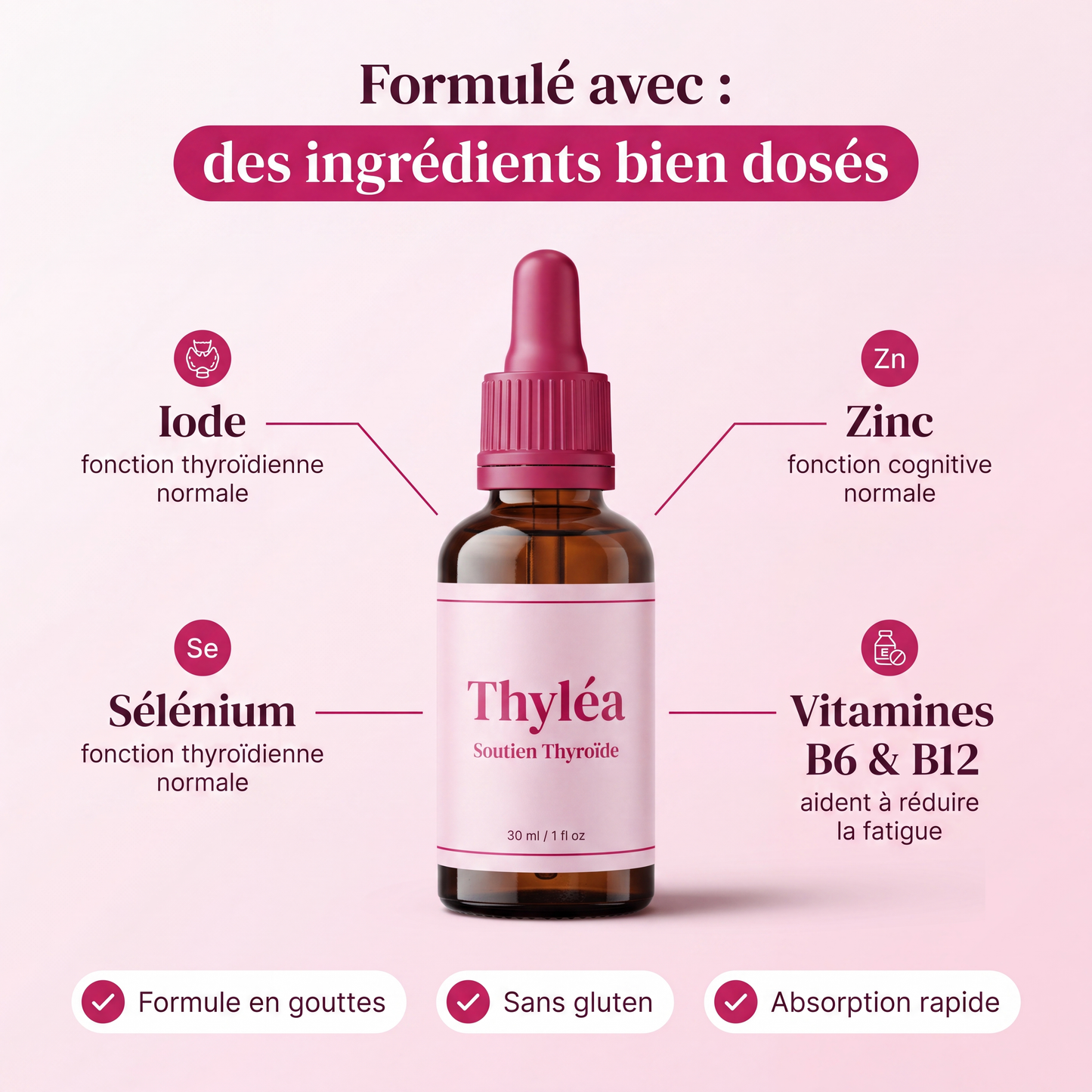 Thyléa Regain — Soutien Thyroïdien & Énergie · Gouttes